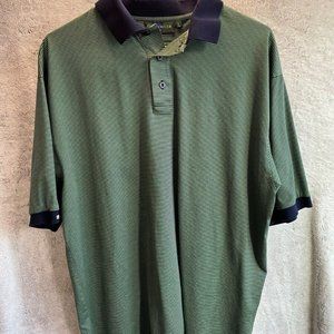 Glenmuir 1897 Men's Golf Polo | Large | Green/Blue